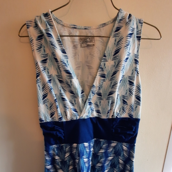Patagonia Margot Dress Sleeveless Blue and White Size Small - Picture 3 of 12